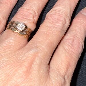 Wedding set.  Nice set comes all together. Size 5.5